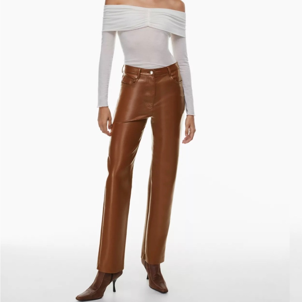 Aritzia Melina Pant Size 2 Color Cognac NWT